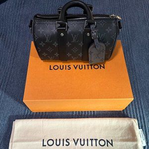 Louis Vuitton Keepall 25 Eclipse - Custom Insert Organizer Included, No Strap